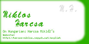 miklos harcsa business card